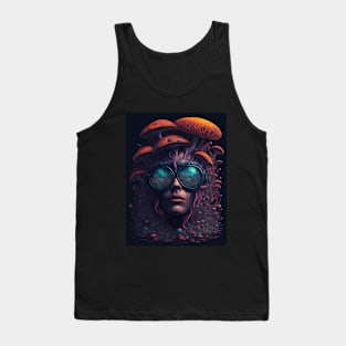 Techno T-Shirt - Techno Organism - Catsondrugs.com - Techno, rave, edm, festival, techno, trippy, music, 90s rave, psychedelic, party, trance, rave music, rave krispies, rave flyer T-Shirt Scale + Placement Tank Top